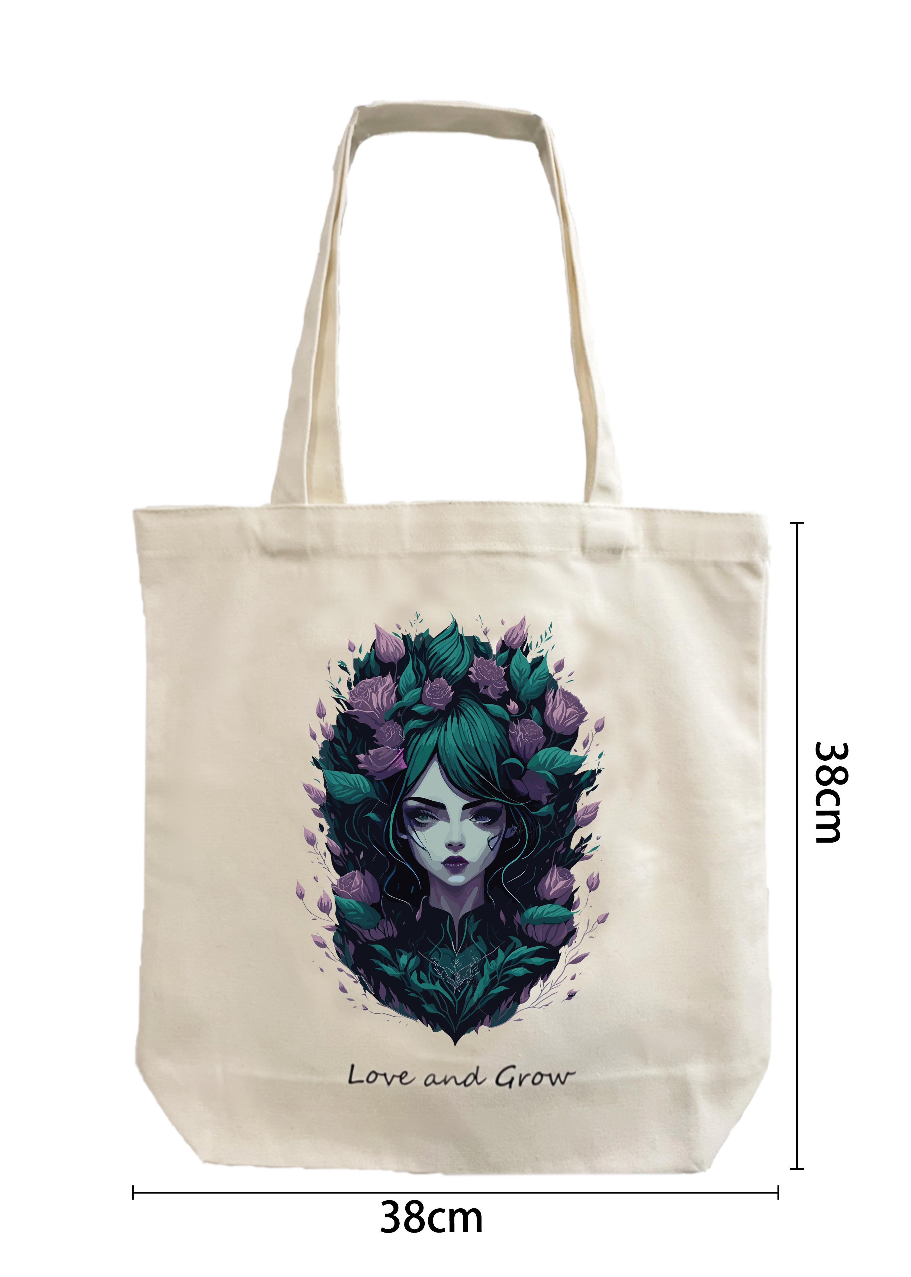 Tote Bag - Rose Girl Dark