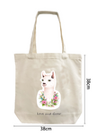 Tote Bag - Alpaca and Flower