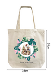 Tote Bag - Christmas Santa with Leaf