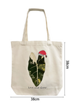 Tote Bag - Alocasia with Santa Hat