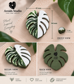 Tropical Leaf Magnet — Monstera Series