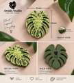 Tropical Leaf Magnet — Monstera Series
