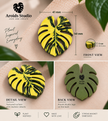 Tropical Leaf Magnet — Monstera Series
